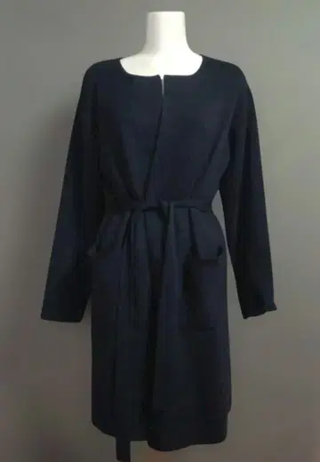 INDEX 네이비 긴팔 니트 랩 코트 M 사이즈