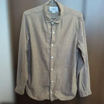 YAECA 브라운 코튼 셔츠 S