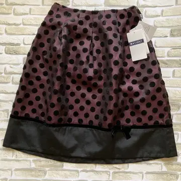 미사용 택 포함 M's Gracy 도트 플레어 스커트 38