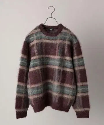 SHIPS: 릴랙스 체크 크루넥 니트