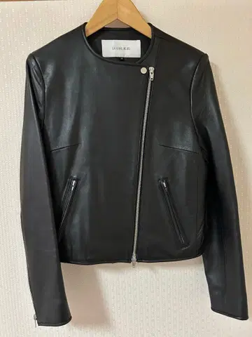 르쉘 블루 가죽 자켓 라이더스 천연 가죽 블랙