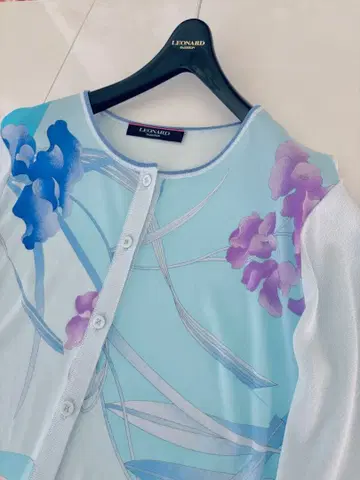 LEONARD 최근 니트 & 칸칸 가디건 40