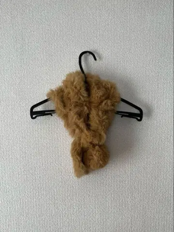 베이지 퍼 머플러 토끼