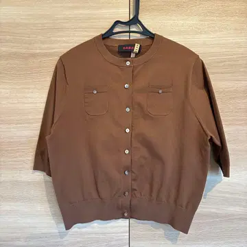 CABAN 브라운 오부소매 가디건