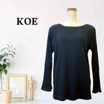 zG479 [ L ] KOE 니트 긴팔 리브 플레어 슬리브