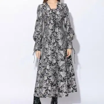 melt the lady 플라워 자카드 롱 드레스