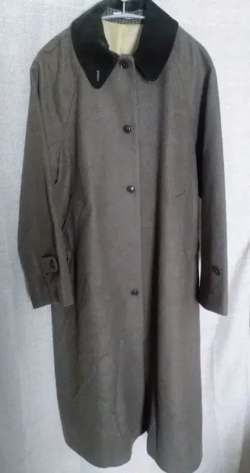 POU DOU DOU 롱 코트 올리브 그린