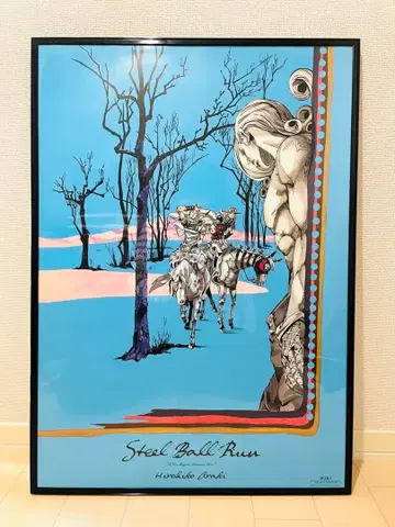 [액자 포함] 죠죠전 포스터 죠죠의 기묘한 모험 7부 스틸 볼 런