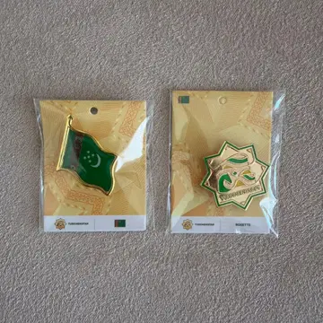 2개 EXPO2025 투르크메니스탄관 한정판 핀 배지