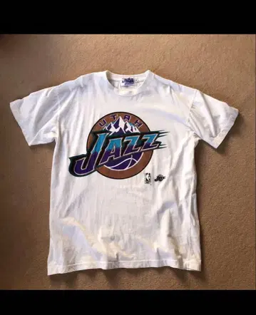 UTAH JAZZ NBA 티셔츠 화이트