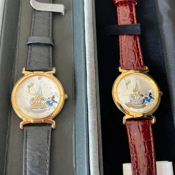 도쿄 디즈니랜드 20주년 기념 손목시계 2개 세트
