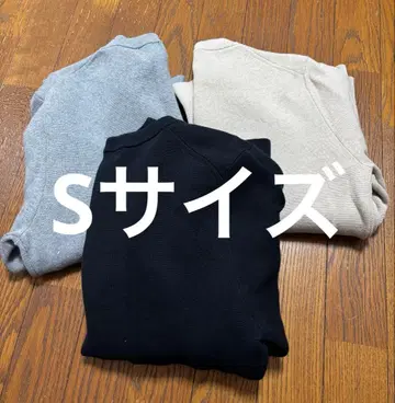 워셔블 스트레치 밀라노 리브 크루넥 스웨터 3벌 세트 S 사이즈