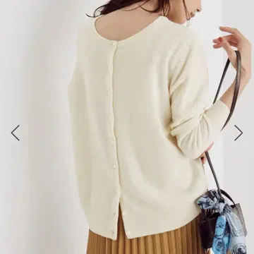 ROPE 2way 캐시미어 니트 가디건 화이트