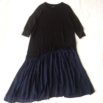 Ys 긴팔 롱 원피스 블랙 네이비 변형