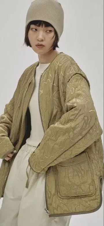 todayful 자카드 파이핑 블루종 36