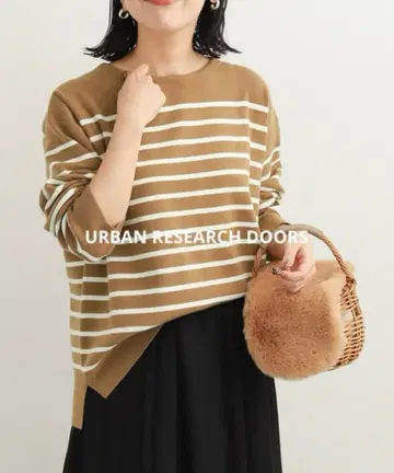 URBAN RESEARCH DOORS 패널 보더 니트