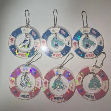 하츠네 미쿠 x 시나모롤 흔들흔들 아크릴 키체인 마린 스타일 총 6개