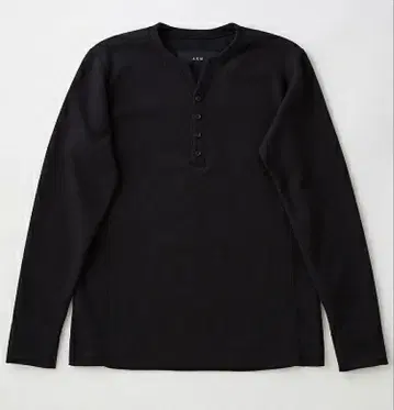 [새상품급] AKM 블랙 헨리넥 긴팔 티셔츠 T220-PEC016