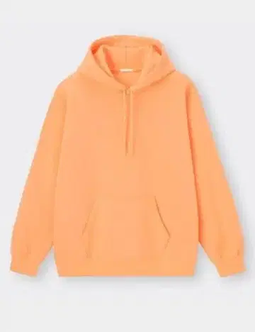 지유 후드 맨투맨 오렌지 L