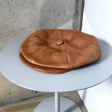 bitter brown 비터브라운 신야노모토 가죽 헌팅 캡