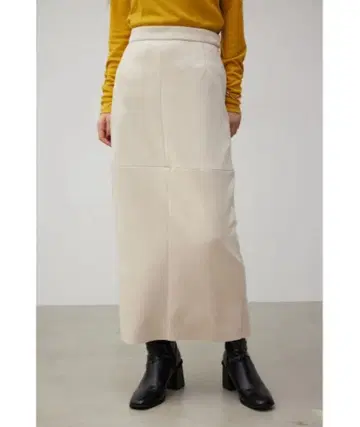 AZUL BY MOUSSY 페이크 스웨이드 슬릿 스커트