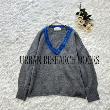 URBAN RESEARCH DOORS 칠드런 니트 V넥 그레이