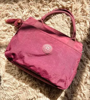 kipling 토트백 나일론 버건디