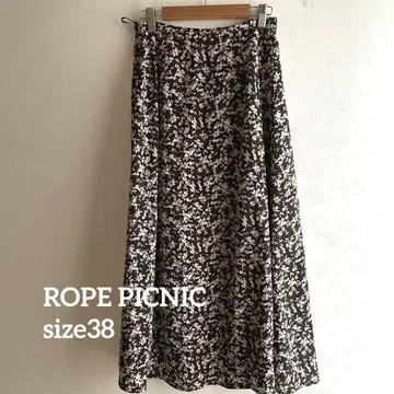 ROPE PICNIC 로페피크닉 플레어 스커트 꽃무늬 브라운