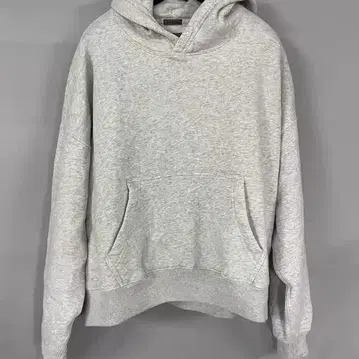 그레이 후드 부착 후드 맨투맨