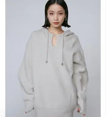 EMODA 와이드 후드 루즈 니트