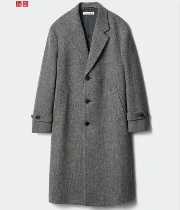 유니클로 x JW ANDERSON 체스터 코트 L 사이즈 그레이