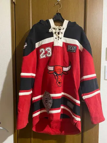 IRIDIUM 조던 23 후드티 레드/블랙