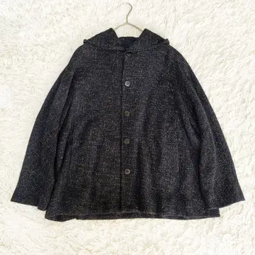 요건 레일 실크 울 후디 자켓