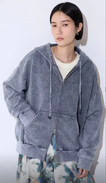JEANASIS (지나시스) Fade 컬러 ZIP 후디 블루 (파랑)