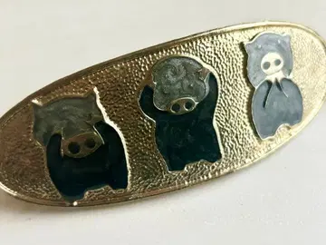 골동품 당시물 미사용 삼총사 애니멀 레트로 vintage 머리핀