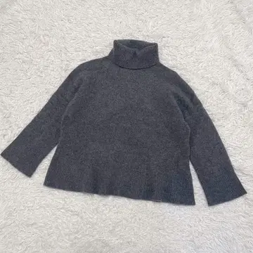 equa 에쿠아 캐시미어 혼방 터틀 니트 그레이