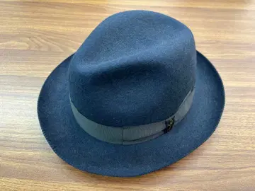 다크 블루 울 펠트 햇