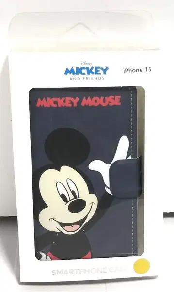 미키 iPhone15 스마트폰 케이스 수첩형 마그넷 커버 디즈니