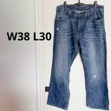 새상품급 데미지 가공 파랑 데님 블루진 38x30 팬츠 여성용