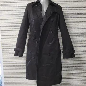 블랙 트렌치코트 여성용 코트