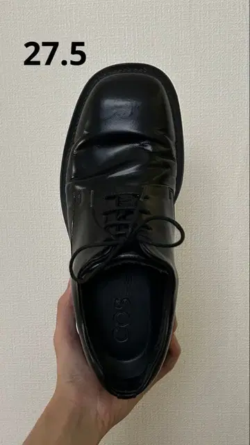 COS 스퀘어토 가죽 더비 슈즈