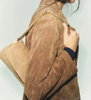 ZARA 스플릿 스웨이드 가죽 숄더백