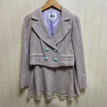 바비 트위드 셋업 퍼플 계열