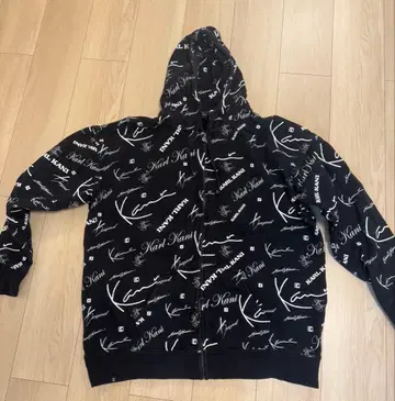 Karl Kani 블랙 집업 후드티 XXL