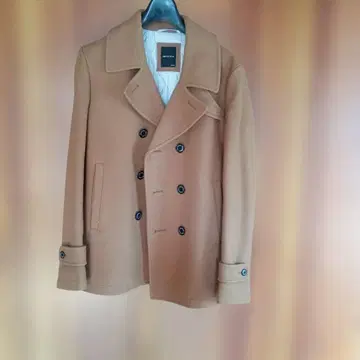 SHIPS JET BLUE 더블 브레스트 피 코트 S