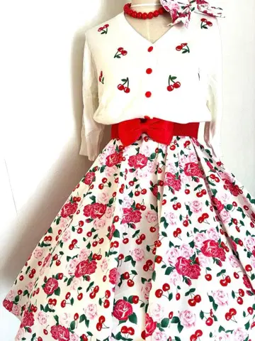 체리 장미 올디스 로큰롤 50년대 피프티즈 핀업