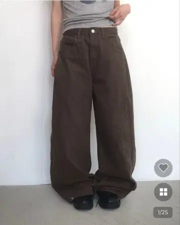 nugu 사이 턱 들어간 와이드 팬츠