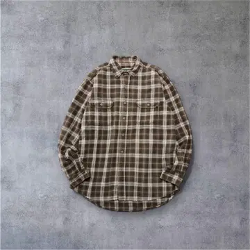 FIELD & STREAM 플란넬 셔츠 체크 브라운 90s 워크