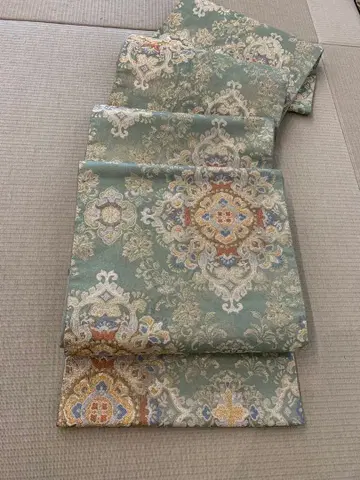 순수 실크 후쿠로 오비 새상품급