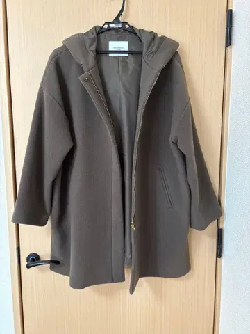 URBAN RESEARCH DOORS 후드 부착 울 코트